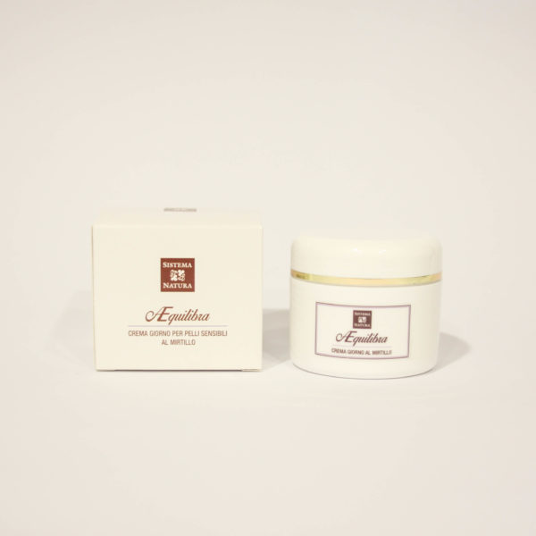 Aequilibra Crema Giorno al Mirtillo per Pelli sensibili - Linea Sistema Natura| Erboristeria Frate Vento