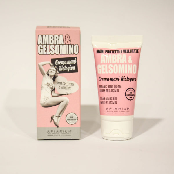 Crema Mani Bio Ambra e Gelsomino - Linea Apiarium-Bio Natural Cosmetics|Erboristeria Frate Vento