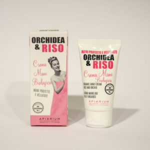 Crema Mani Bio Orchidea e Riso -Linea Apiarium-Bio Natural Cosmetics|Erboristeria Frate Vento